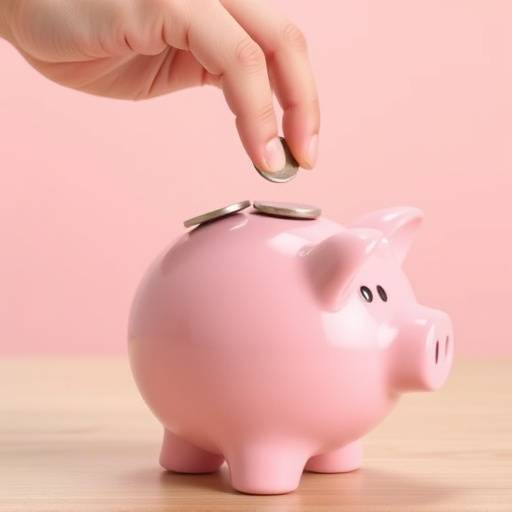 Hand putting coins into a piggy bank, symbolizing savings for retirement